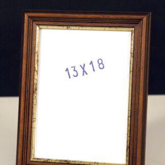 Cornice in legno marrone filo oro anticata 10x15